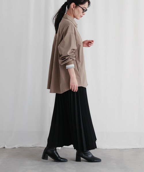 for/c(フォーシー)の「ストール付シャツアウター【サスティナブル】(その他アウター・レディース・ブラック/ベージュ・M/L)」の22枚目の写真