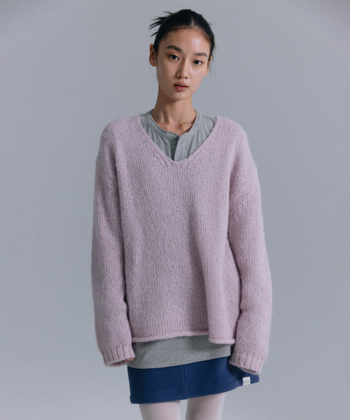 haag(ヘイグ)の「a deep V knit (pale pink)(ニット/セーター・レディース・その他・FREE)」の4枚目の写真