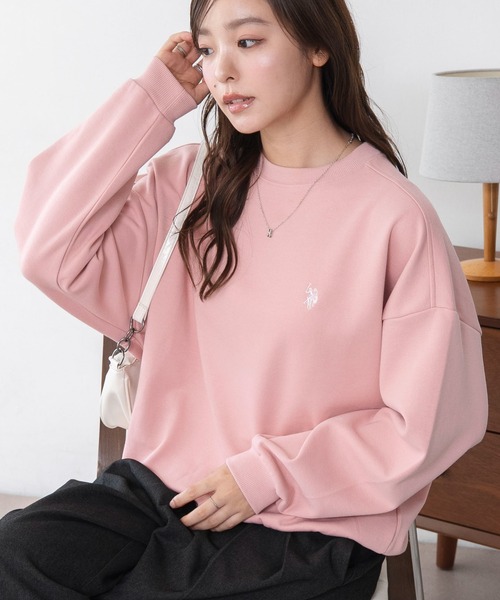 U.S. POLO ASSN.(ユーエスポロアッスン)の「WEGO/【26年秋冬新作】U.S.POLO ASSN.ダンボールスウェット(スウェット・レディース・アイボリー/杢グレー/ブラウン/ネイビー/ライトピンク/ダークグリーン・LARGE/MEDIUM/X-LARGE)」の6枚目の写真