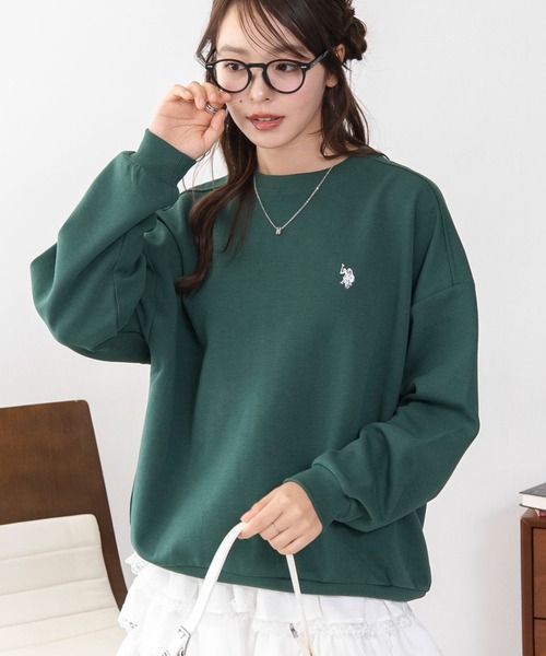 U.S. POLO ASSN.(ユーエスポロアッスン)の「WEGO/【26年秋冬新作】U.S.POLO ASSN.ダンボールスウェット(スウェット・レディース・アイボリー/杢グレー/ブラウン/ネイビー/ライトピンク/ダークグリーン・LARGE/MEDIUM/X-LARGE)」の5枚目の写真