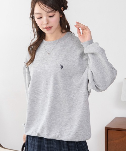 U.S. POLO ASSN.(ユーエスポロアッスン)の「WEGO/【26年秋冬新作】U.S.POLO ASSN.ダンボールスウェット(スウェット・レディース・アイボリー/杢グレー/ブラウン/ネイビー/ライトピンク/ダークグリーン・LARGE/MEDIUM/X-LARGE)」の8枚目の写真