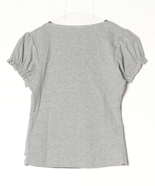 FREE STYLISTS(フリー スタイリスト)の「花柄 フェイクレイヤード パフスリーブ Tシャツ(Tシャツ/カットソー・レディース・グレー・M)」の6枚目の写真