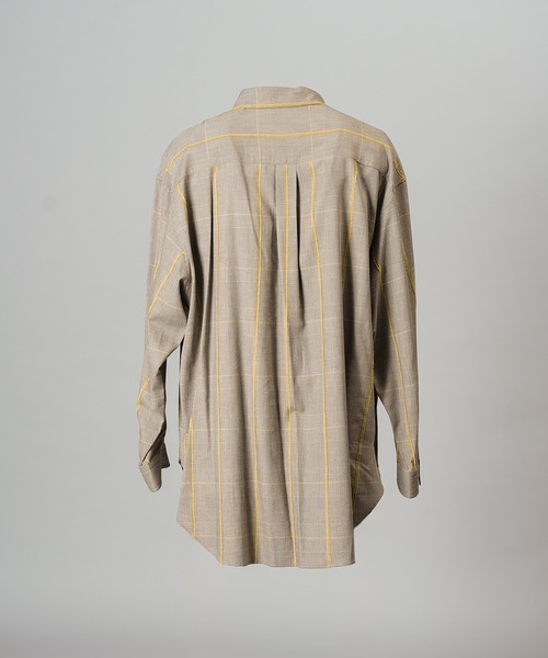 MAISON SPECIAL（メゾンスペシャル）の「《UNISEX》【イタリアンデッドストックファブリック】プライムオーバーレギュラーカラーシャツコート/【Italian Dead Stock Fabric】Prime-Over Regular Collar Shirt Coat【MAISON SPECIAL/メゾンスペシャル】（シャツ/ブラウス・メンズ・オレンジ/グレイッシュベージュ/ライトグリーン/ネイビー/レッド/カーキ/グレー/ライトグレー/ブルー・2/1/0）」の15枚目の写真