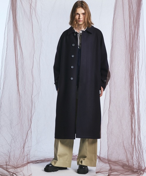 MAISON SPECIAL（メゾンスペシャル）の「《UNISEX》【イタリアンデッドストックファブリック】プライムオーバーレギュラーカラーシャツコート/【Italian Dead Stock Fabric】Prime-Over Regular Collar Shirt Coat【MAISON SPECIAL/メゾンスペシャル】（シャツ/ブラウス・メンズ・オレンジ/グレイッシュベージュ/ライトグリーン/ネイビー/レッド/カーキ/グレー/ライトグレー/ブルー・2/1/0）」の21枚目の写真