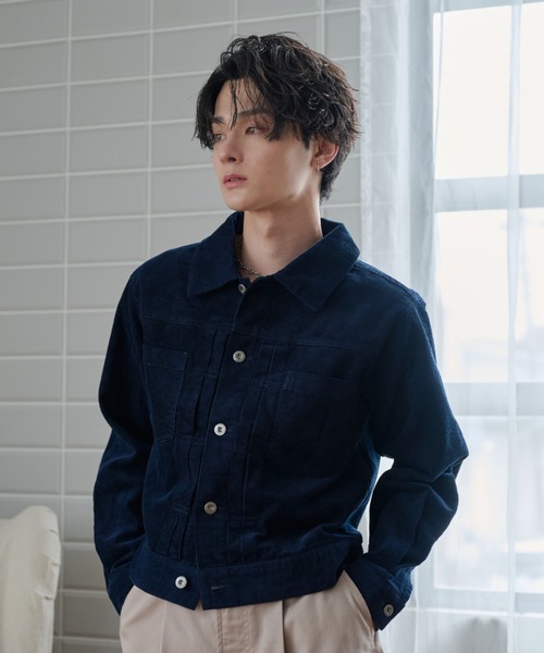 sedacle(セダクル)の「Vintage Corduroy Trucker Jacket/ヴィンテージ コーデュロイ トラッカージャケット(デニムジャケット・メンズ・ネイビー/キャメル・MEDIUM/LARGE/SMALL)」の16枚目の写真