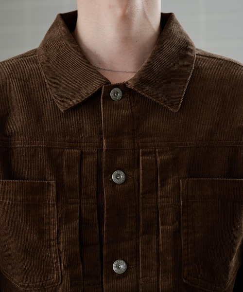 sedacle(セダクル)の「Vintage Corduroy Trucker Jacket/ヴィンテージ コーデュロイ トラッカージャケット(デニムジャケット・メンズ・ネイビー/キャメル・MEDIUM/LARGE/SMALL)」の13枚目の写真