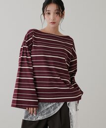 2WAYワンショルボーダープルオーバー
