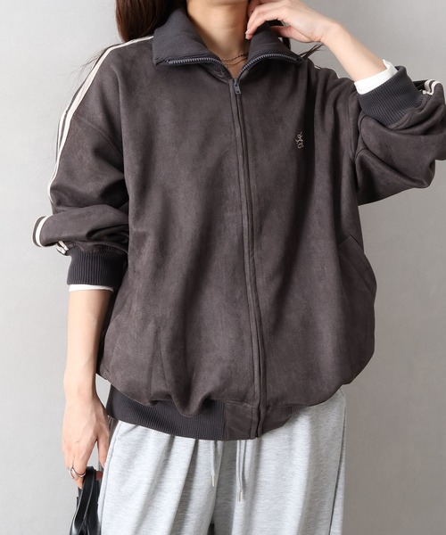 SpRay(スプレイ)の「【秋物先取り/こなれ感】スエードポンチトラックジャケット(その他アウター・レディース・ブラック系その他2/ブラウン/ピンクベージュ/ベージュ系その他/ホワイト系その他2/スミクロ・FREE)」の18枚目の写真