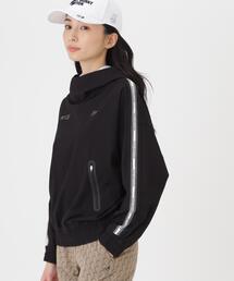 ドビー凹凸ストライプフーディプルオーバー (WOMENS)