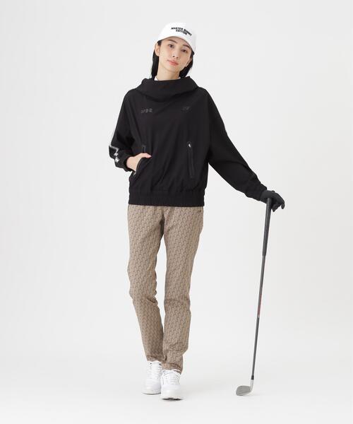 MASTER BUNNY EDITION(マスターバニーエディション)の「ドビー凹凸ストライプフーディプルオーバー (WOMENS)(ブルゾン・レディース・ブラウン/ブラック・MEDIUM/LARGE/SMALL)」の7枚目の写真