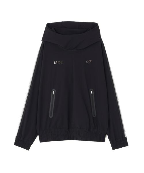MASTER BUNNY EDITION(マスターバニーエディション)の「ドビー凹凸ストライプフーディプルオーバー (WOMENS)(ブルゾン・レディース・ブラウン/ブラック・MEDIUM/LARGE/SMALL)」の9枚目の写真