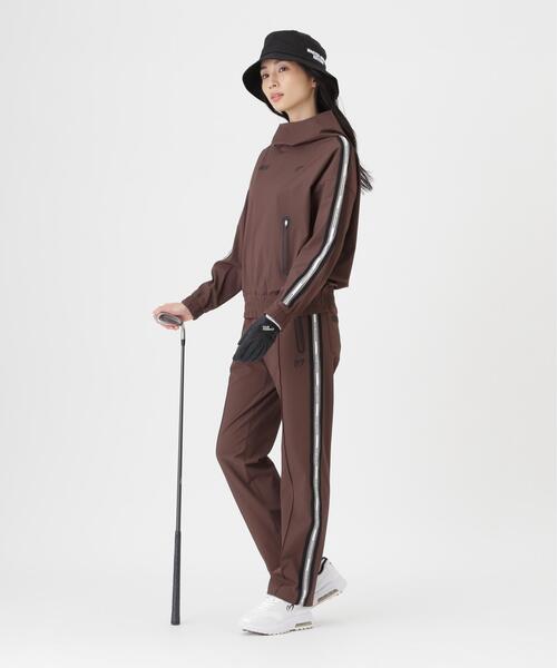 MASTER BUNNY EDITION(マスターバニーエディション)の「ドビー凹凸ストライプフーディプルオーバー (WOMENS)(ブルゾン・レディース・ブラウン/ブラック・MEDIUM/LARGE/SMALL)」の15枚目の写真