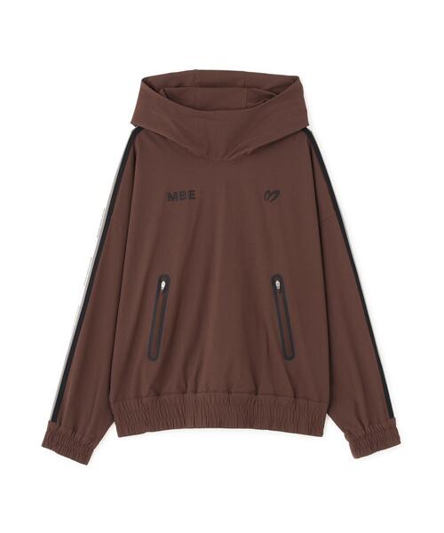 MASTER BUNNY EDITION(マスターバニーエディション)の「ドビー凹凸ストライプフーディプルオーバー (WOMENS)(ブルゾン・レディース・ブラウン/ブラック・MEDIUM/LARGE/SMALL)」の22枚目の写真