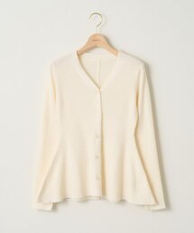 【WEB限定】Vネックペプラムカーディガン