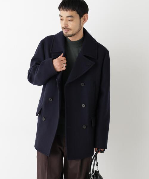NANO universe(ナノユニバース)の「「NEW ON COAT」ウール/NショートPコート(ピーコート・メンズ・ネイビー/チャコール・L/S/M)」の2枚目の写真