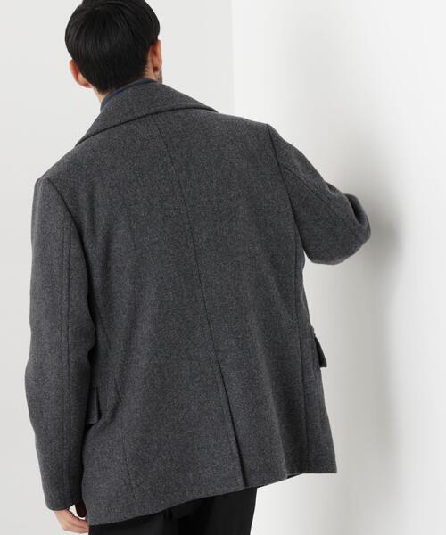 NANO universe(ナノユニバース)の「「NEW ON COAT」ウール/NショートPコート(ピーコート・メンズ・ネイビー/チャコール・L/S/M)」の5枚目の写真