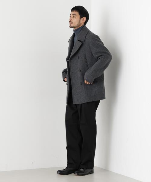 NANO universe(ナノユニバース)の「「NEW ON COAT」ウール/NショートPコート(ピーコート・メンズ・ネイビー/チャコール・L/S/M)」の9枚目の写真