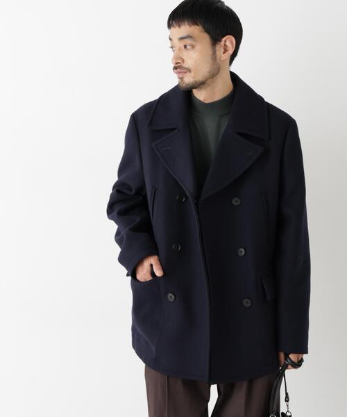 NANO universe(ナノユニバース)の「「NEW ON COAT」ウール/NショートPコート(ピーコート・メンズ・ネイビー/チャコール・L/S/M)」の10枚目の写真