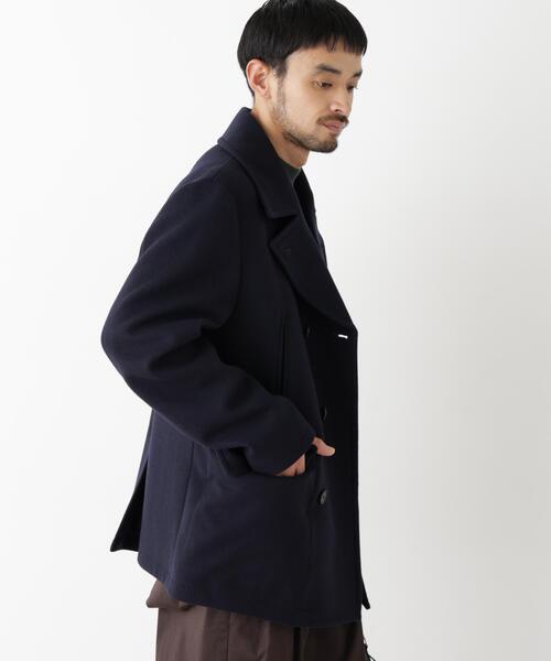 NANO universe(ナノユニバース)の「「NEW ON COAT」ウール/NショートPコート(ピーコート・メンズ・ネイビー/チャコール・L/S/M)」の11枚目の写真