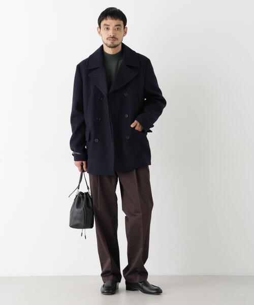 NANO universe(ナノユニバース)の「「NEW ON COAT」ウール/NショートPコート(ピーコート・メンズ・ネイビー/チャコール・L/S/M)」の14枚目の写真