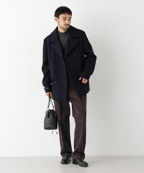 NANO universe(ナノユニバース)の「「NEW ON COAT」ウール/NショートPコート(ピーコート・メンズ・ネイビー/チャコール・L/S/M)」の15枚目の写真