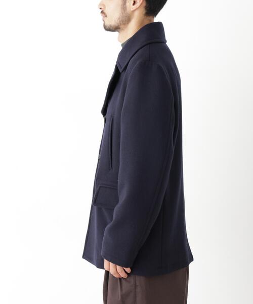 NANO universe(ナノユニバース)の「「NEW ON COAT」ウール/NショートPコート(ピーコート・メンズ・ネイビー/チャコール・L/S/M)」の18枚目の写真
