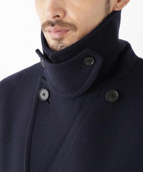 NANO universe(ナノユニバース)の「「NEW ON COAT」ウール/NショートPコート(ピーコート・メンズ・ネイビー/チャコール・L/S/M)」の20枚目の写真