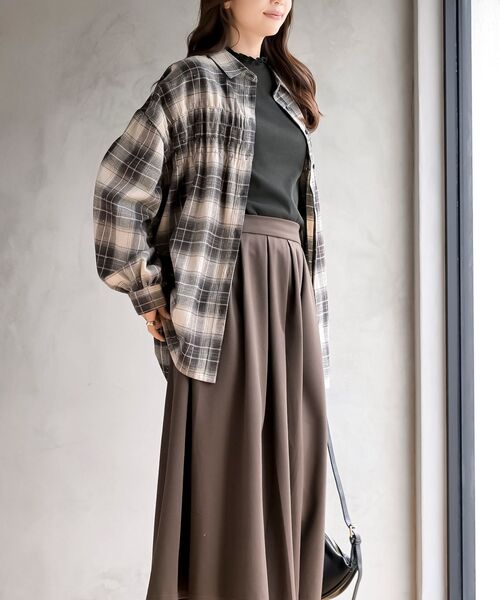 rps(アールピーエス)の「ホットフィックスチェックシャーリングシャツ(シャツ/ブラウス・レディース・キャメル/ブラウン/アイボリー・フリー)」の18枚目の写真