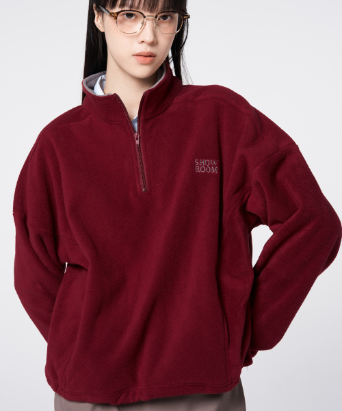 320SHOWROOM（320ショールーム）の「ツートーンフリースハーフジッププルオーバー レッド（Tシャツ/カットソー・レディース・レッド・FREE）」の3枚目の写真
