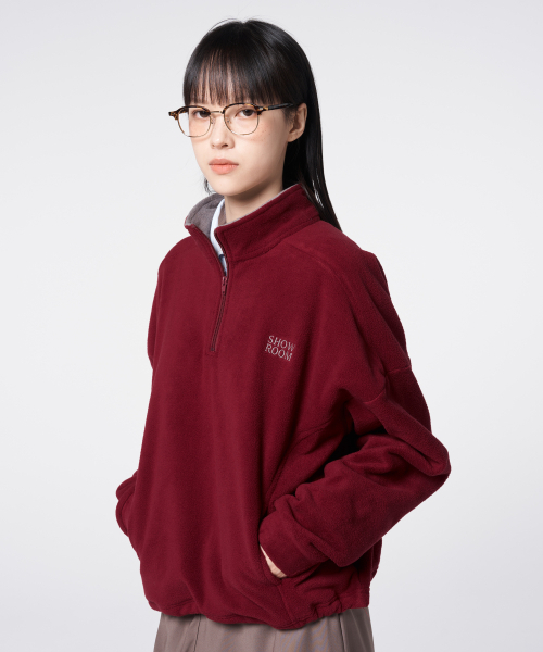 320SHOWROOM（320ショールーム）の「ツートーンフリースハーフジッププルオーバー レッド（Tシャツ/カットソー・レディース・レッド・FREE）」の4枚目の写真