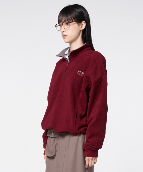 320SHOWROOM（320ショールーム）の「ツートーンフリースハーフジッププルオーバー レッド（Tシャツ/カットソー・レディース・レッド・FREE）」の5枚目の写真