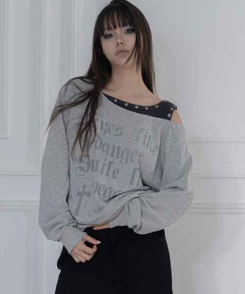 FANCY CLUB(ファンシークラブ)の「ロジェリー NOIRER スウェットシャツ (MELANGE GRAY) F26ZB016(スウェット・レディース・その他・FREE)」の3枚目の写真