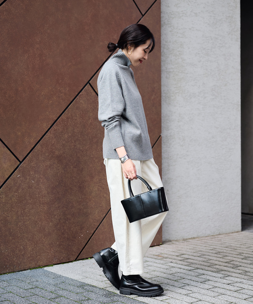 eness(エネス)の「ENESS/エネス COW LEATHER インサイドジップブーツ(ブーツ・レディース・ブラック・22.5cm/23.5cm/24.5cm)」の2枚目の写真