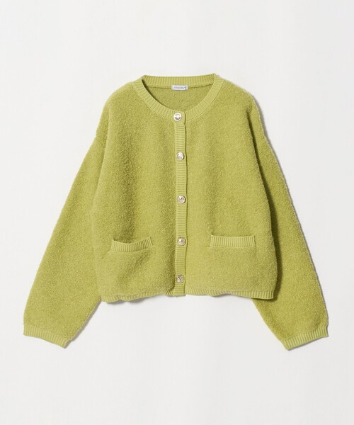 A DAY IN THE LIFE UNITED ARROWS(アデイインザライフユナイテッドアローズ)の「ループヤーン メタルボタン カーディガン <A DAY IN THE LIFE>(カーディガン/ボレロ・レディース・ダークグレー/ライム/ナチュラル/オフホワイト・FREE)」の1枚目の写真