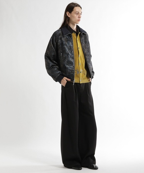 HARE(ハレ)の「フラワーシシュウクルーネックニットカーディガン(HARE)(カーディガン/ボレロ・メンズ・グリーン/イエロー/ブラック・FREE)」の13枚目の写真
