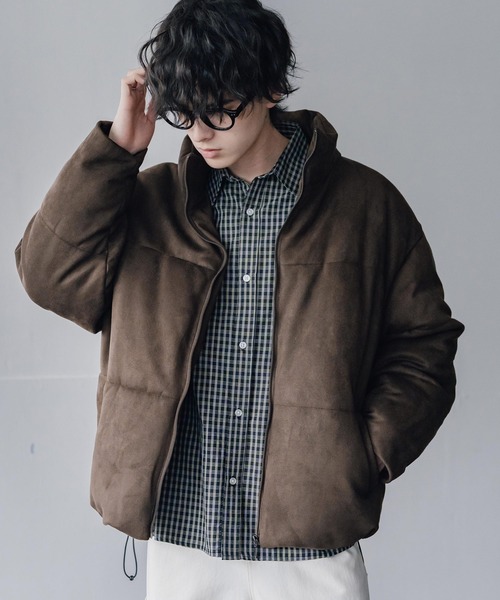 Rocky Monroe(ロッキーモンロー)の「新色追加 ダウンフェザー×機能性中綿ファイバーダウン オーバーサイズDEWSPOスエードハイブリッドジャケット(ダウンジャケット/コート・メンズ・ブラック/チャコール/グレー/ネイビー/オフホワイト/ブラック系/ブラウン/チャコールグレー・L/XL/M)」の7枚目の写真