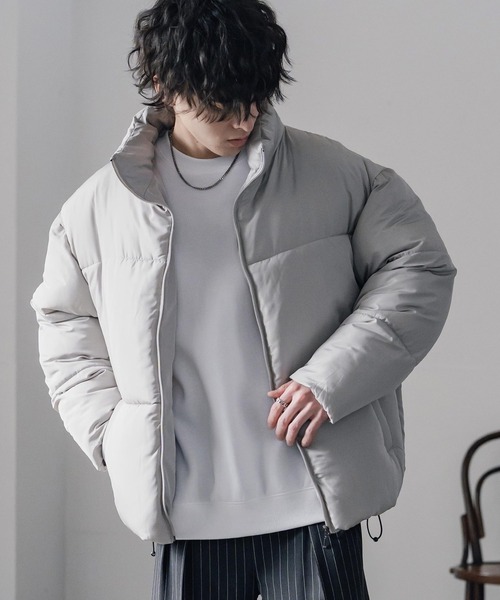 Rocky Monroe(ロッキーモンロー)の「新色追加 ダウンフェザー×機能性中綿ファイバーダウン オーバーサイズDEWSPOスエードハイブリッドジャケット(ダウンジャケット/コート・メンズ・ブラック/チャコール/グレー/ネイビー/オフホワイト/ブラック系/ブラウン/チャコールグレー・L/XL/M)」の5枚目の写真