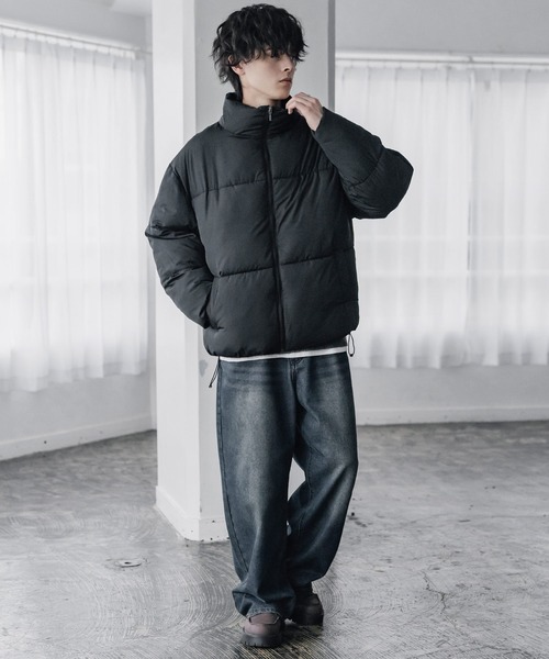 Rocky Monroe(ロッキーモンロー)の「新色追加 ダウンフェザー×機能性中綿ファイバーダウン オーバーサイズDEWSPOスエードハイブリッドジャケット(ダウンジャケット/コート・メンズ・ブラック/チャコール/グレー/ネイビー/オフホワイト/ブラック系/ブラウン/チャコールグレー・L/XL/M)」の21枚目の写真