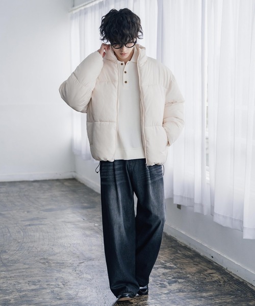 Rocky Monroe(ロッキーモンロー)の「新色追加 ダウンフェザー×機能性中綿ファイバーダウン オーバーサイズDEWSPOスエードハイブリッドジャケット(ダウンジャケット/コート・メンズ・ブラック/チャコール/グレー/ネイビー/オフホワイト/ブラック系/ブラウン/チャコールグレー・L/XL/M)」の11枚目の写真