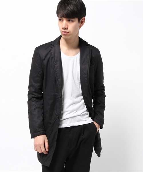 Revo.（レボ）の「ヘリンボーン起毛中綿チェスターコート（チェスターコート・メンズ・ネイビー/チャコールグレー/ブラック・2/1）」の8枚目の写真