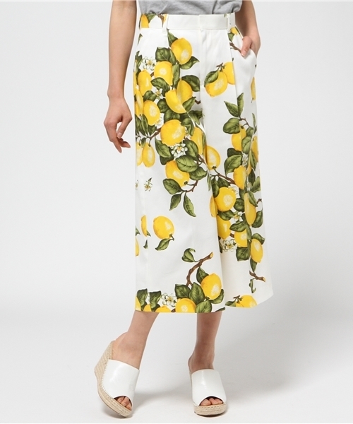 【美品】アルアバイル-allureville-ツィードガウチョパンツ パネルドットプリントパンツ | allureville (Women