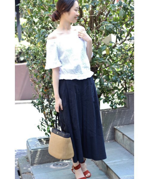 FIGARO Paris（フィガロパリ）の「リネンモダールポプリンパンツ◆（その他パンツ・レディース・チャコールグレー/ネイビー・38/36）」の17枚目の写真