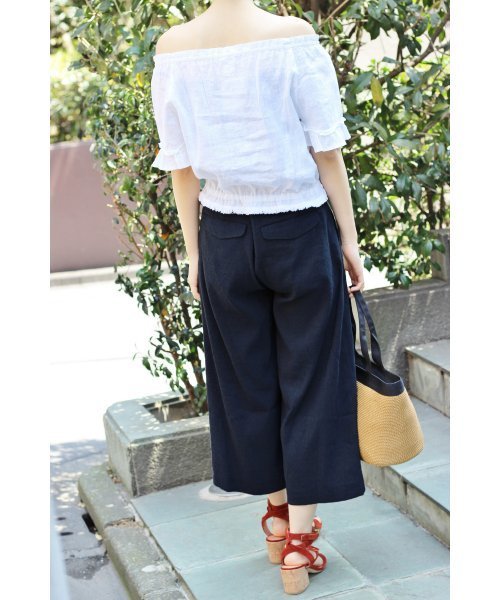 FIGARO Paris（フィガロパリ）の「リネンモダールポプリンパンツ◆（その他パンツ・レディース・チャコールグレー/ネイビー・38/36）」の18枚目の写真