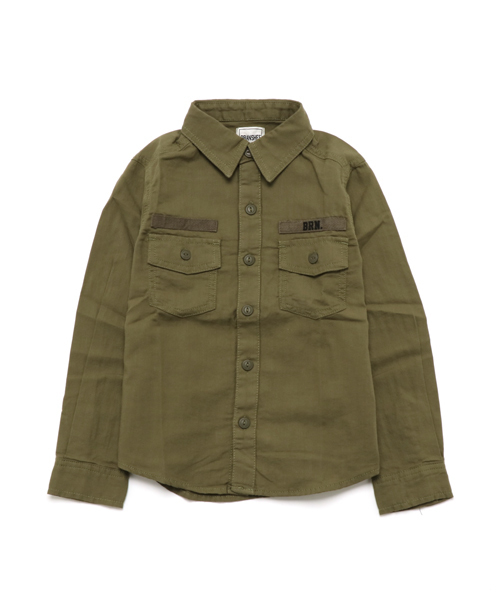 BRANSHES（ブランシェス）の「ミリタリーシャツ（シャツ/ブラウス・キッズ・ネイビー/カーキ・120cm/130cm/90cm/100cm/110cm/150cm/140cm）」の5枚目の写真