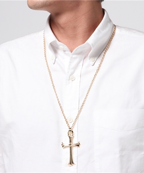 JACKROSE（ジャックローズ）の「ビッグクロスロングネックレス（ネックレス・メンズ・ゴールド/シルバー・フリー）」の7枚目の写真