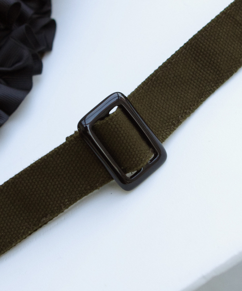 REAL CUBE(リアルキューブ)の「REAL CUBE グログランリボンフリルハンドルトートバッグ【Lサイズ】 ショルダーストラップ付(トートバッグ・レディース・オフホワイト/カーキ/ベージュ/ネイビー・L)」の9枚目の写真