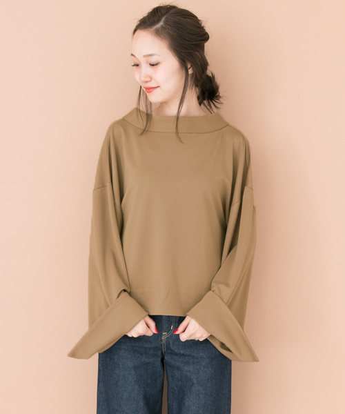 URBAN RESEARCH(アーバンリサーチ)の「UR BACKリボンワイドスリーブプルオーバー(Tシャツ/カットソー・レディース・グレー/ブラック/キャメル・FREE)」の16枚目の写真