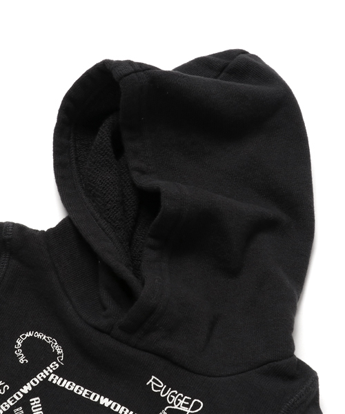 RUGGEDWORKS（ラゲッドワークス）の「裏毛パーカー 自転車（パーカー・キッズ・キナリ/ブラック・140cm/110cm/90cm/100cm/80ｃｍ/130cm/120cm）」の4枚目の写真