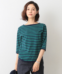 BEAMS BOY | BEAMS BOY / 1cｍボーダー ボートネック7分袖②(Tシャツ/カットソー)