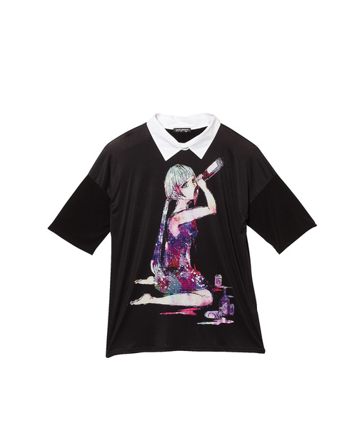 ankoROCK(アンコロック)の「ダーティーガールズシャツ襟Tシャツ -メガビッグ-(Tシャツ/カットソー・メンズ・G/A/C/D/E/F/B・ONE SIZE)」の10枚目の写真